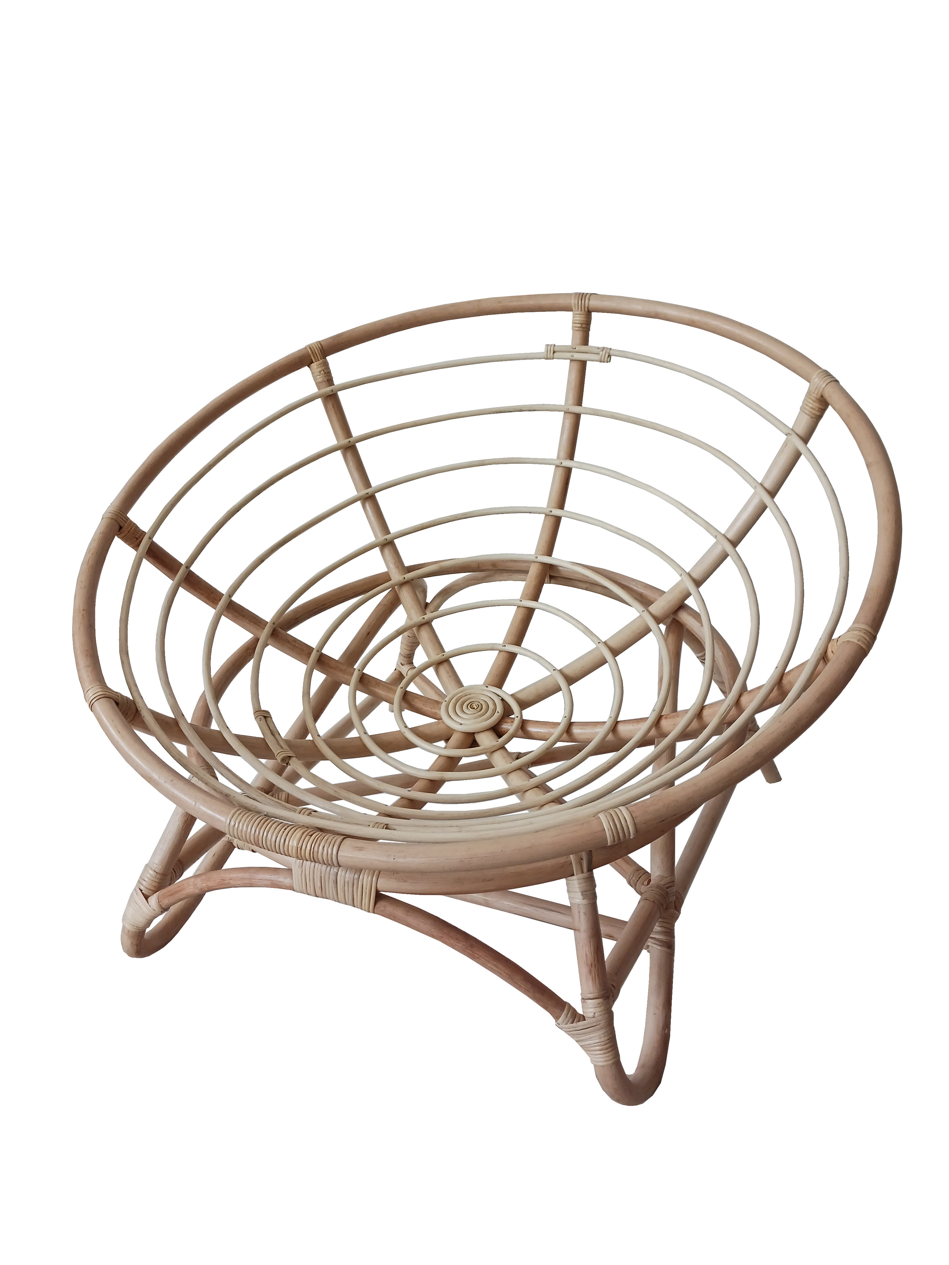 Poltrona  in rattan naturale vimini Papasan Tartaruga - 3