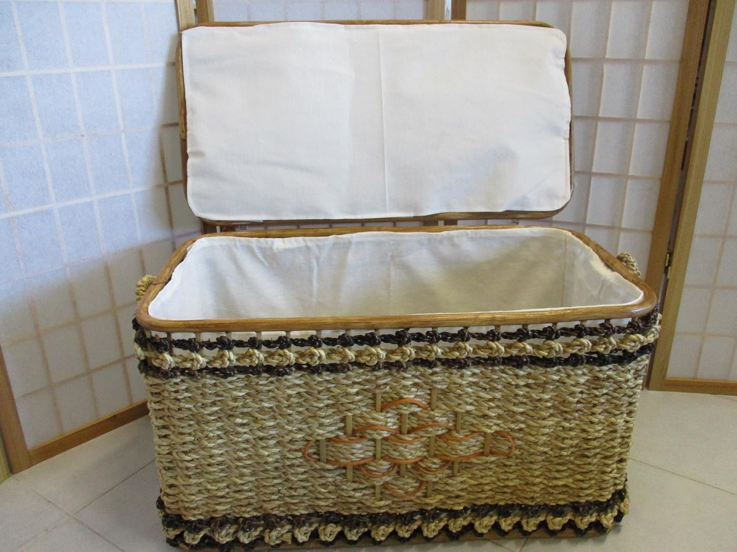 Baule Porta Biancheria in Banano Cm 80x45x46 H