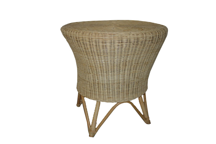 tavolino in rattan naturale midollino rotondo cm 60x63 H art car/60