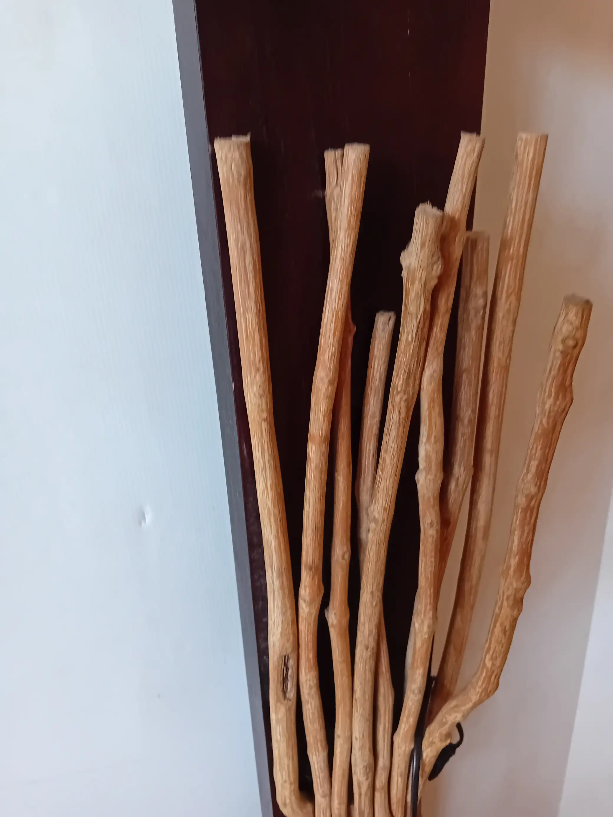 ampada a Stelo in Legno e Canne di Rattan con Faretto Orientabile – H 170 cm - 3