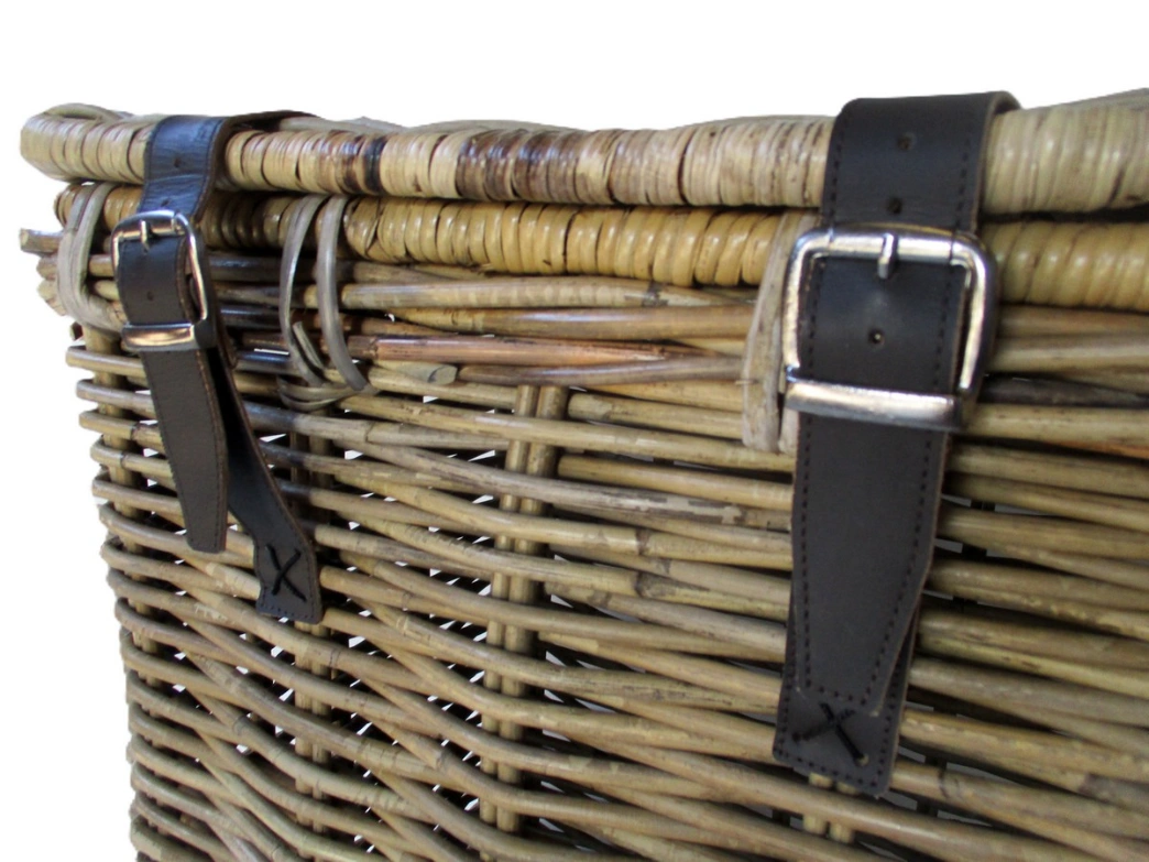 Cesto Portabiancheria in Giunco Naturale Cm 46x36x60 H - 3