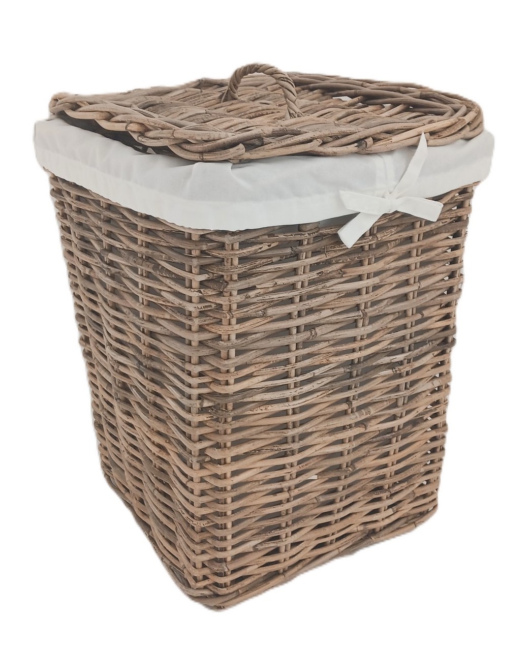 Cesto Porta Biancheria in Giunco Kubu Cm 38x38x48 H