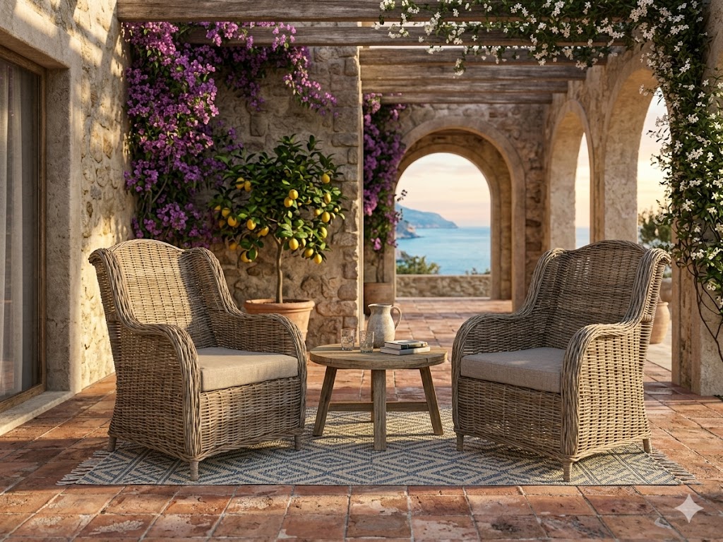 Poltrona Arena - in Giunco Kubu Grey