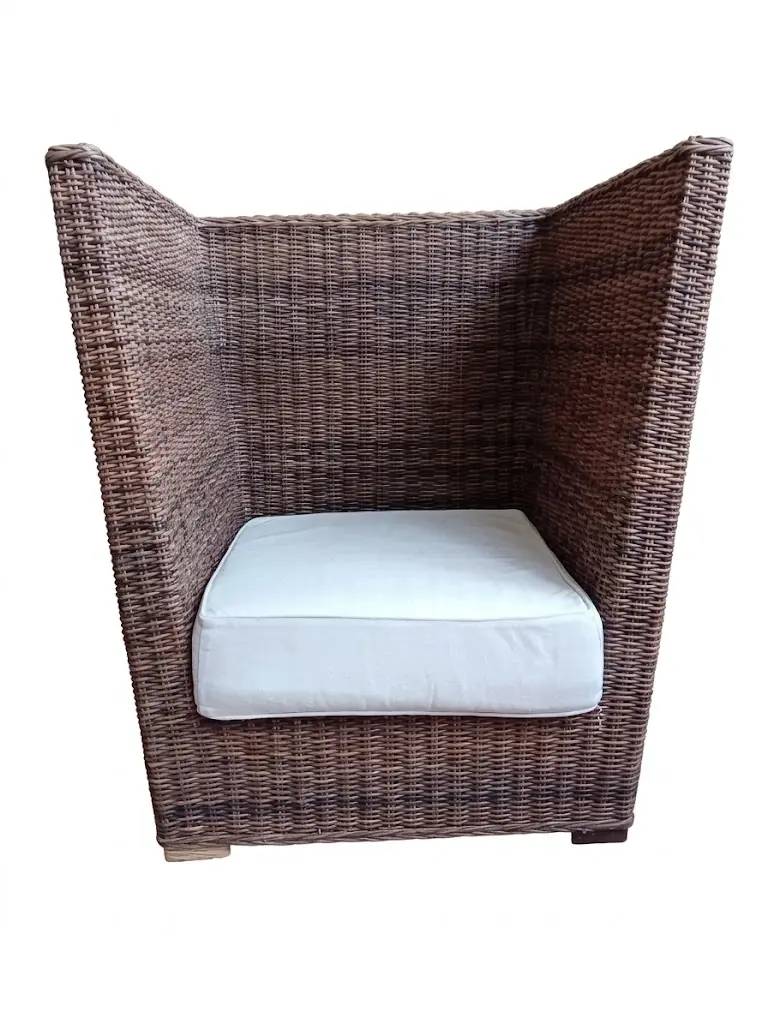 Poltrona  (107x93x125 cm) Maxi Highback in Rattan vimini Intrecciato