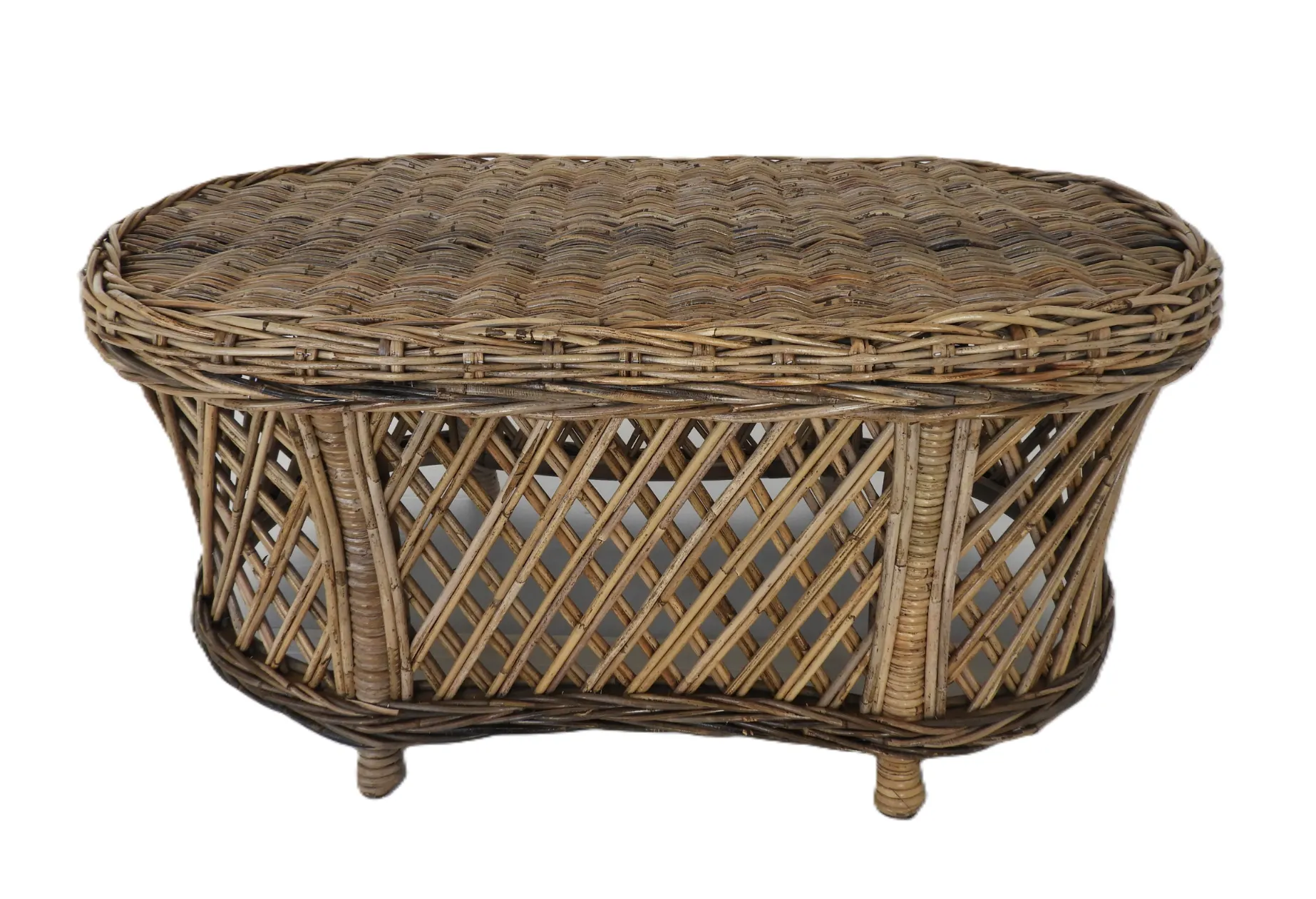 Salotto rattan naturale vimini  Bally in Kubo Grey - 5