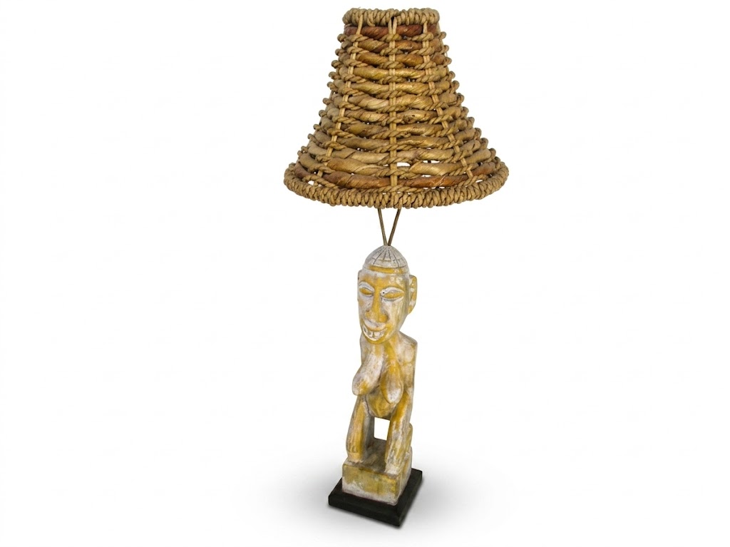 abat - jour legno massello sfinge chiara