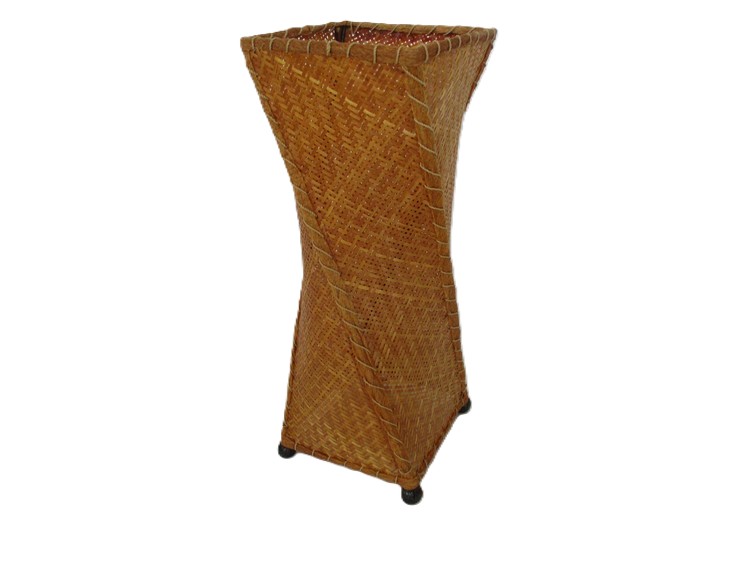 lampada abat - jour intreccio di rattan