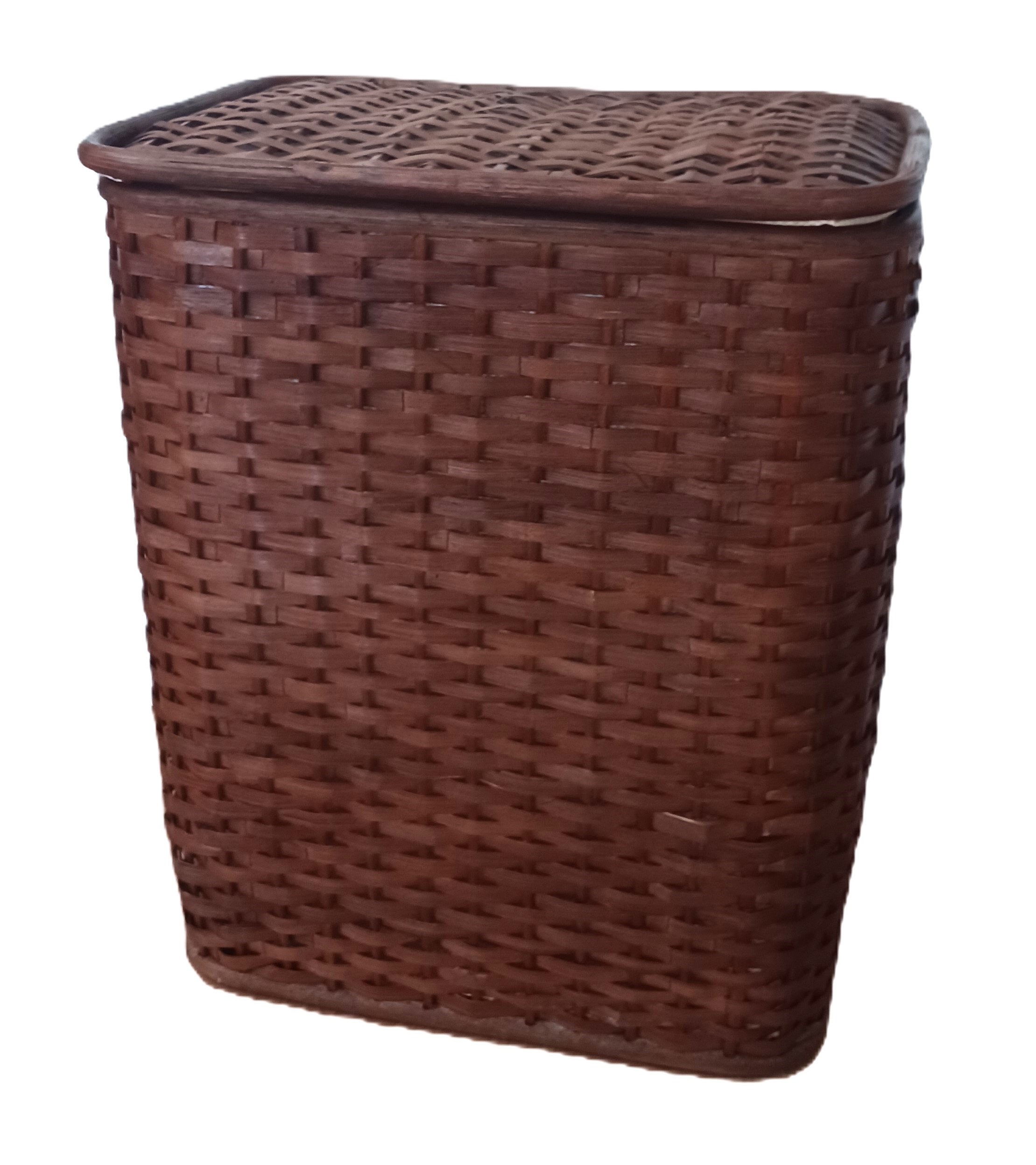 Cesto Portabiancheria in Rattan Cm 50x37x58 H