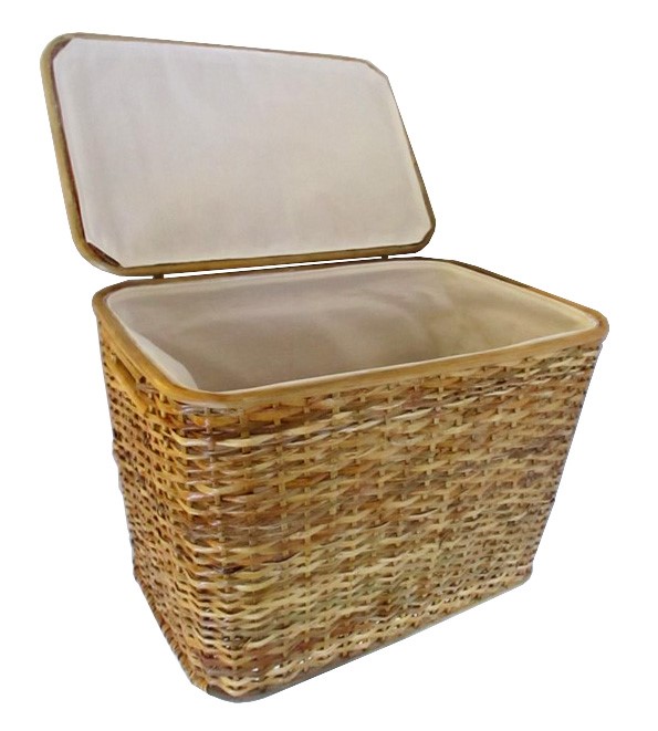 Cesto Porta Biancheria in Rattan Cm 46x32x40 H