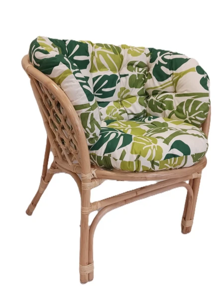 Salotto rattan naturale vimini Bahama  Foglie Verdi - 4