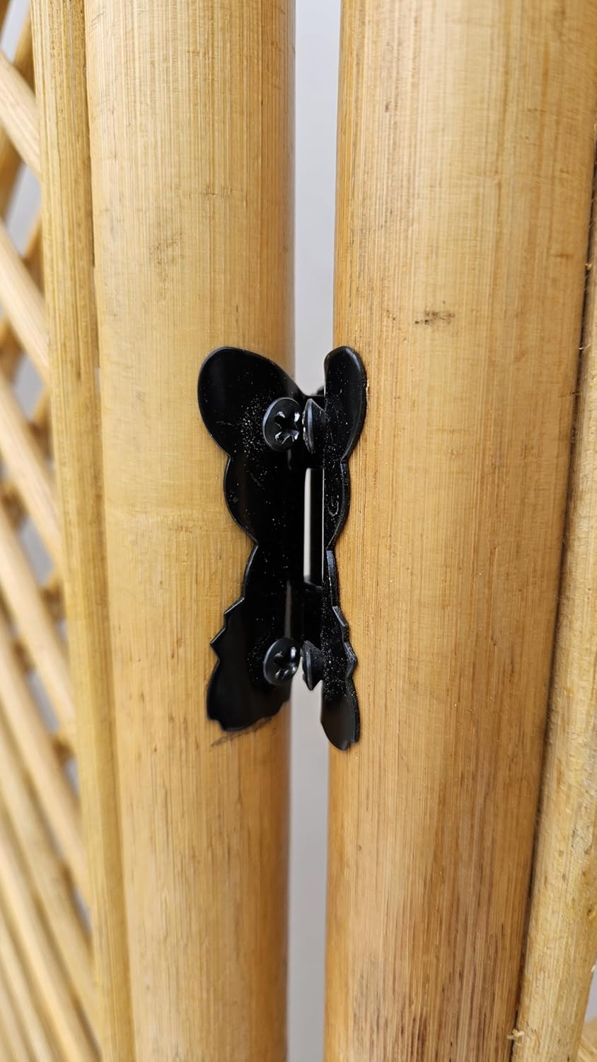 paravento 3 ante in rattan naturale