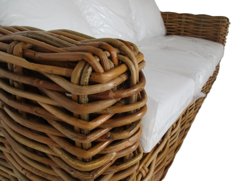 Salotto  in fibra naturale  Bora Bora Set 5 Posti in Rattan CL Pieno - 4