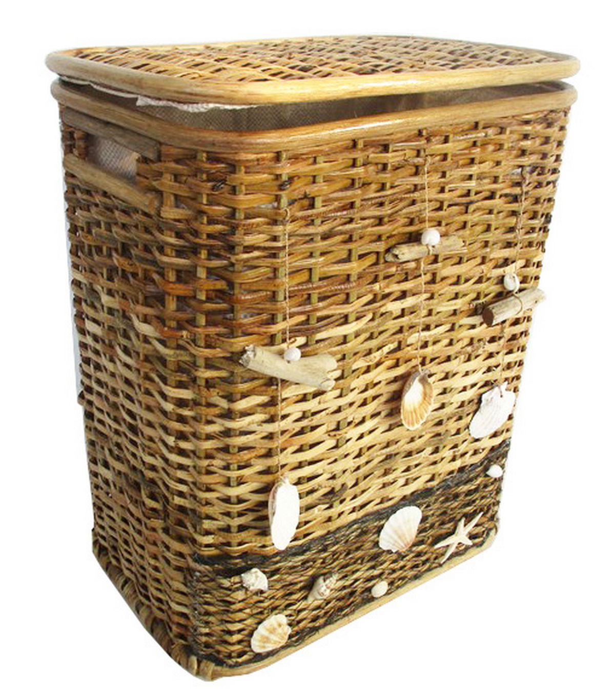 Cesto Portabiancheria Coastal Cm 50x37x59 H