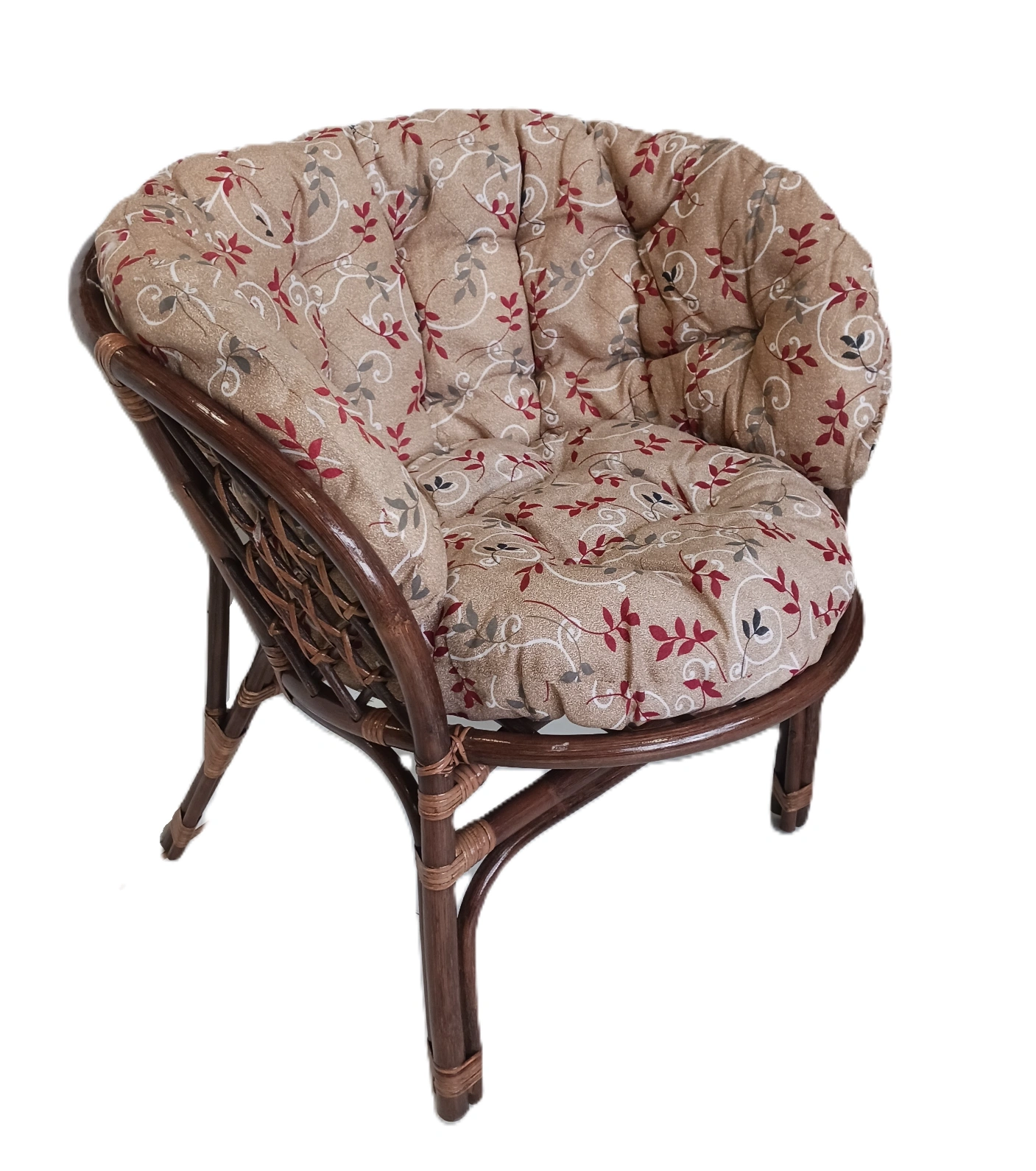 Salotto rattan naturale vimini Bahama Marrone con cuscini colorati - 3