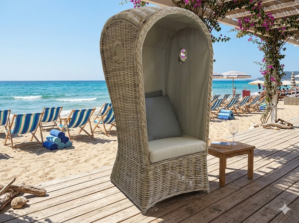 Poltrona Nido – Struttura a Cupola in Giunco Kubu