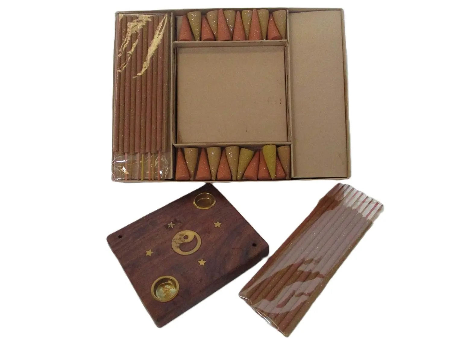Set Regalo INCENSO con BRUCIA INCENSO Confezione CM 21X16X4 H