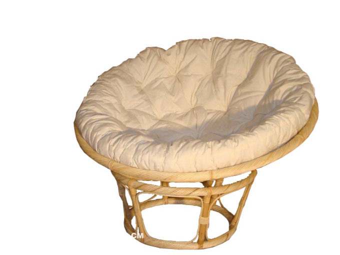 Poltrona Papasan in rattan naturale Naturale