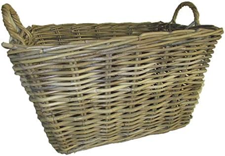 cesto porta legna vimini rettangolare