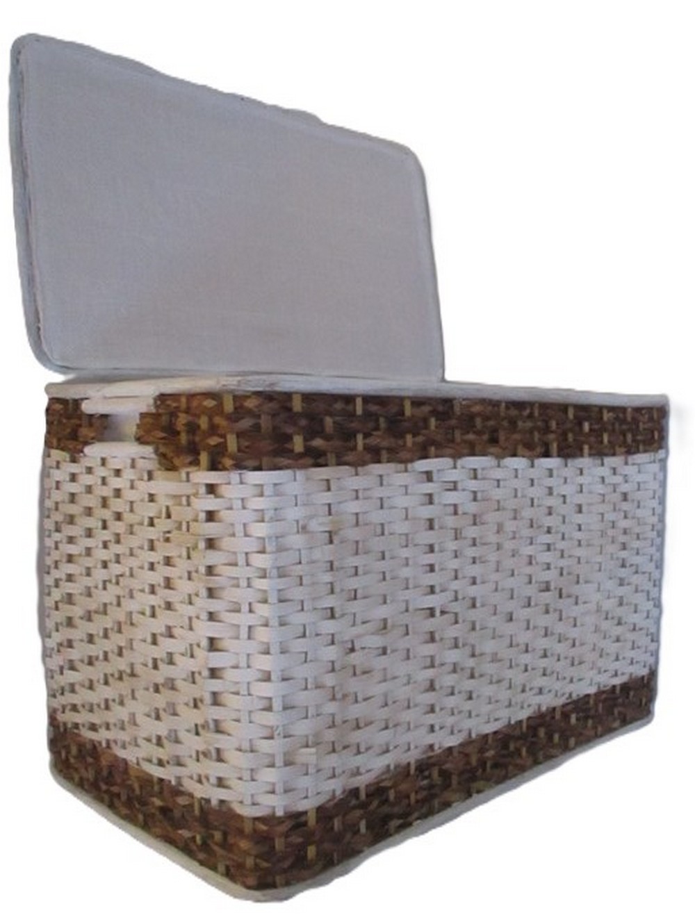 Baule Porta Biancheria in Rattan bicolore 61X38X40 H