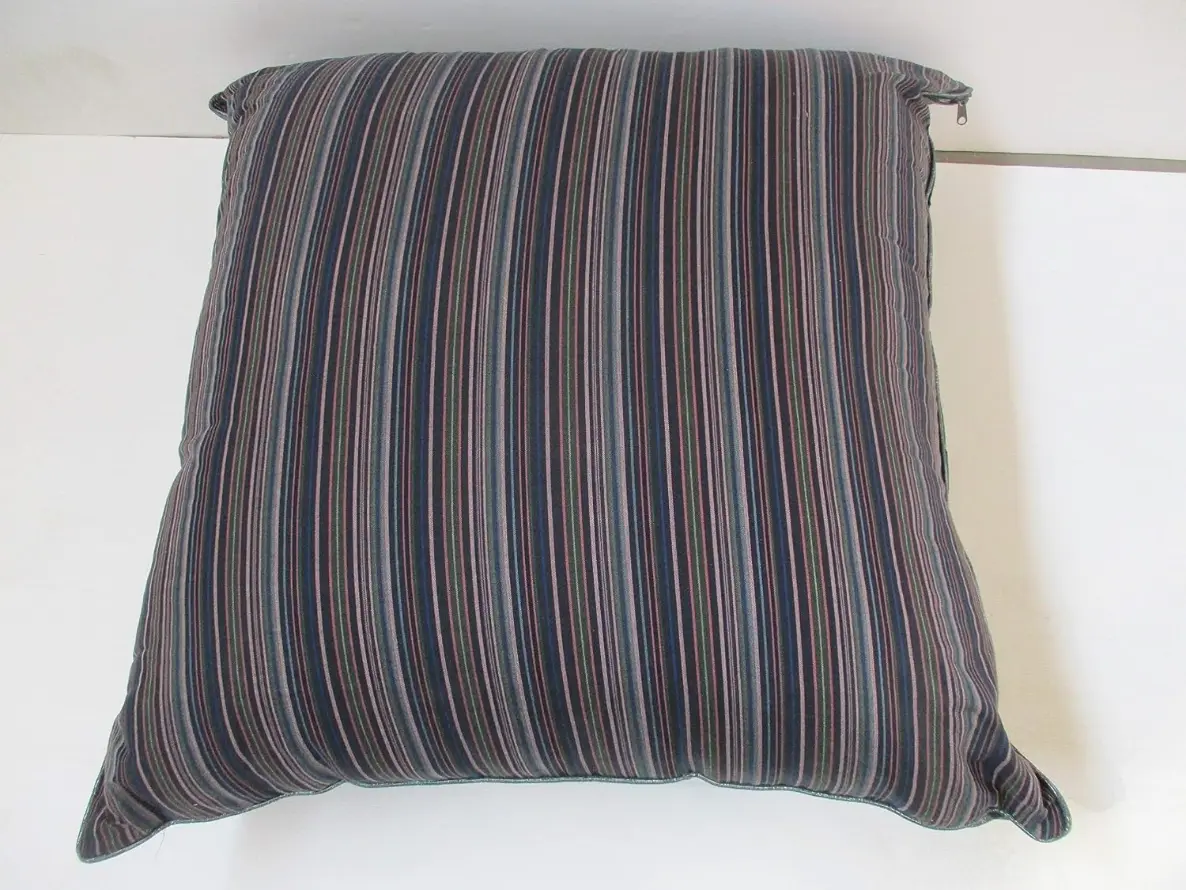 Cuscino d'Arredo 70x70 in Cotone Cangiante Bicolore con Profilo In Contrasto