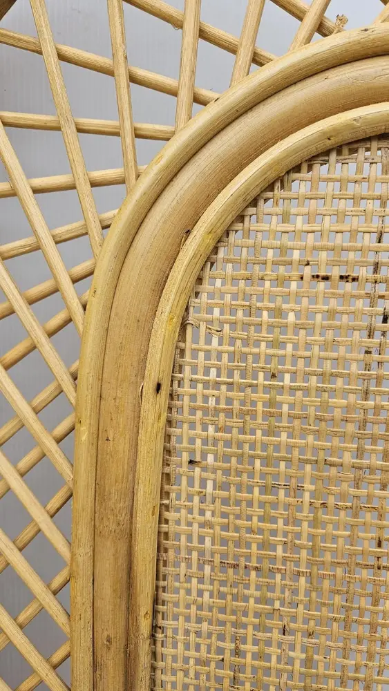 paravento 3 ante in rattan naturale - 3