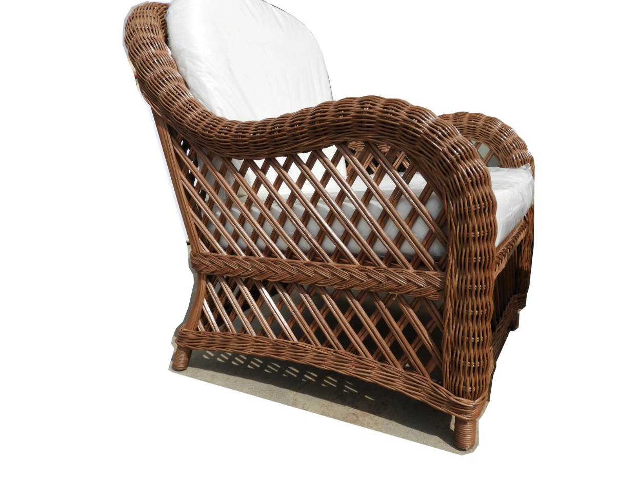 Salotto rattan naturale vimini Crystal Noce 4 posti - 3