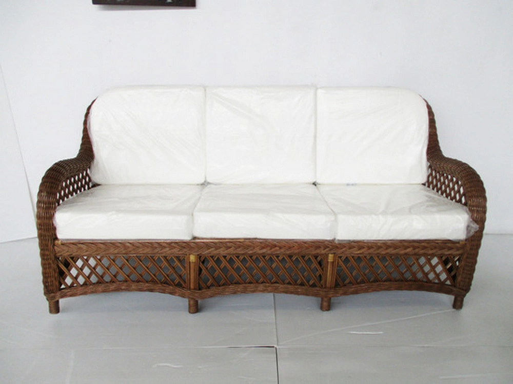 Salotto rattan naturale vimini Crystal Noce 5 posti - 4