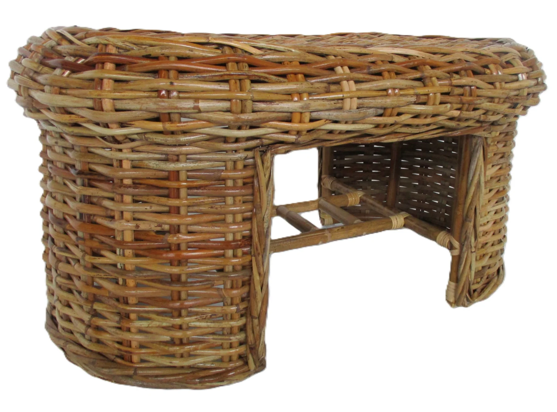 salotto rattan naturale vimini cuscini sfoderabili - 5