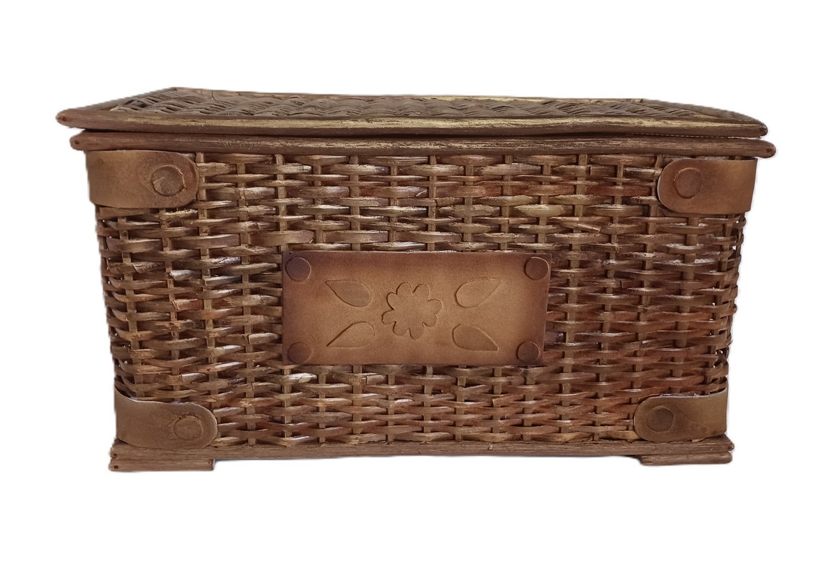 Baule in Rattan Antik Cm 61x33x35 H