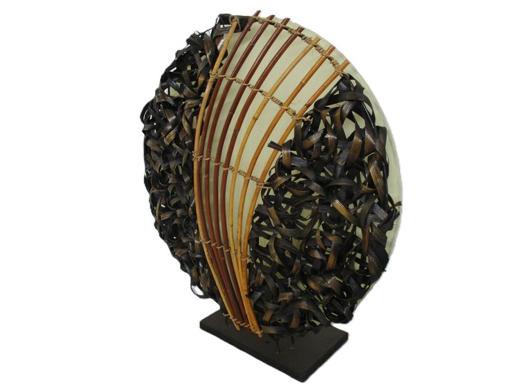 lampada in rattan conchiglia
