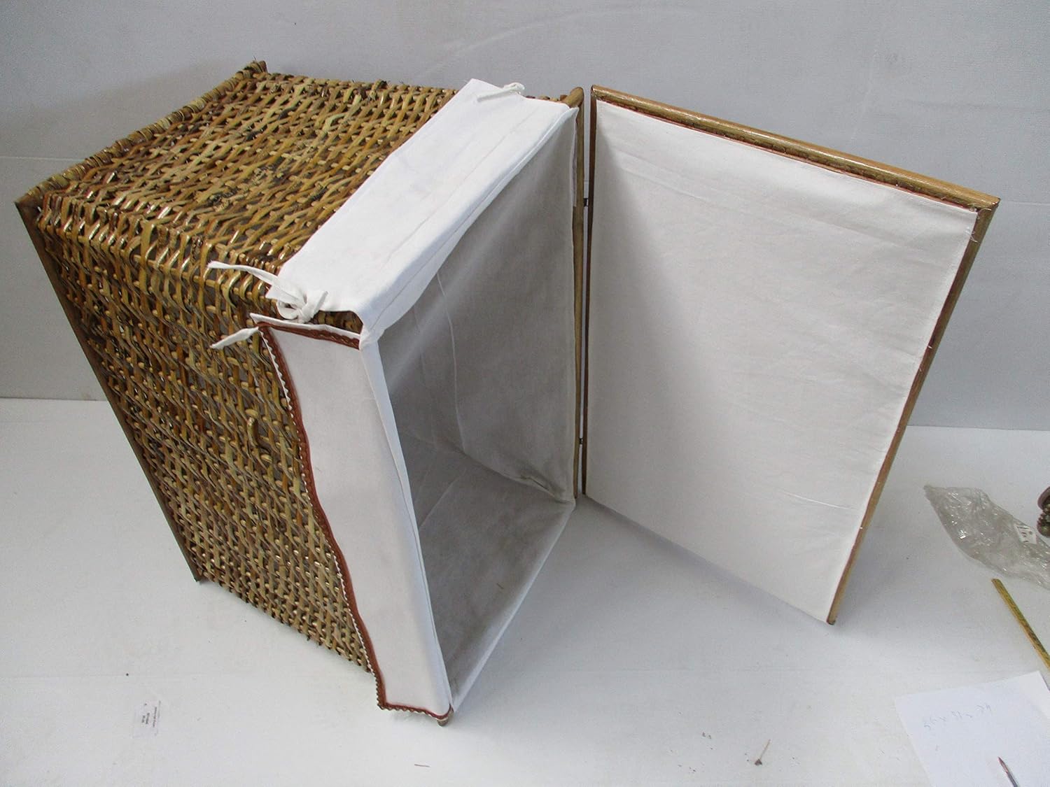 Baule Multiuso in Rattan Naturale Cm 60X37X40 H - 4