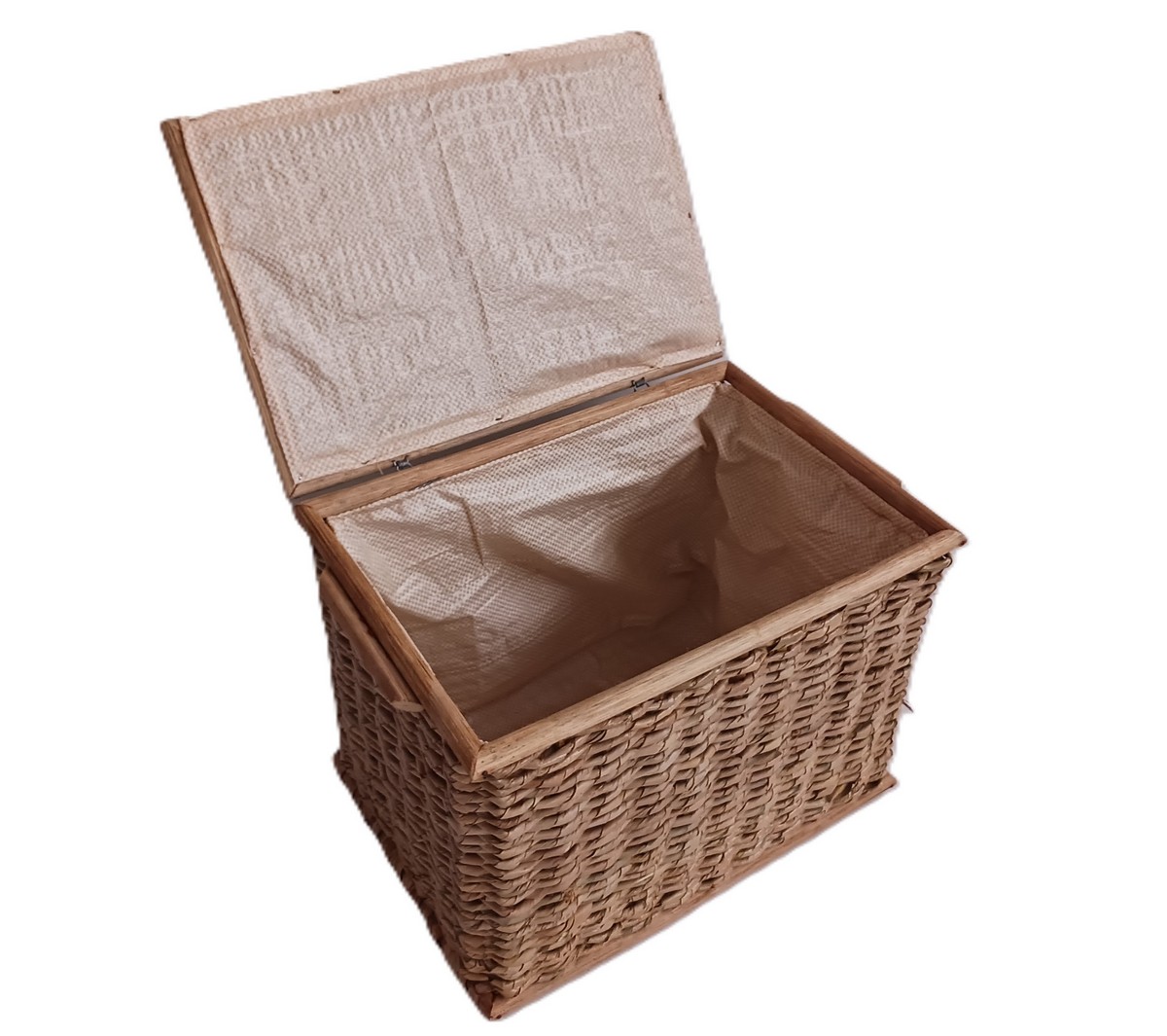 Piccolo Baule Porta Oggetti in Cordoncino di Banano Cm 39x26x29 H