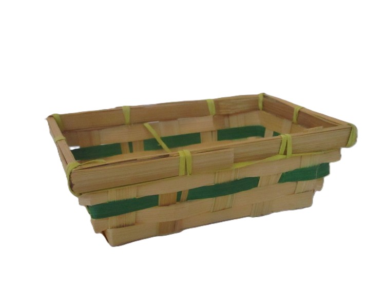 cestino vaschetta in bambu cm 15x10x5 H