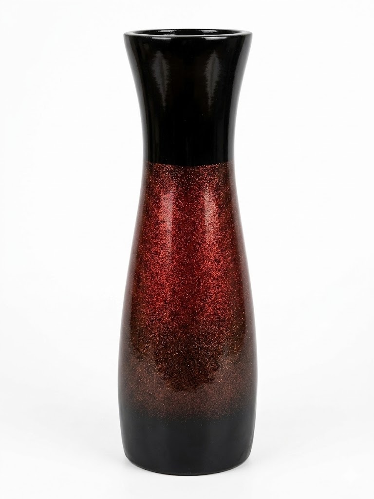 vaso terracotta stilizzato nero cm 137