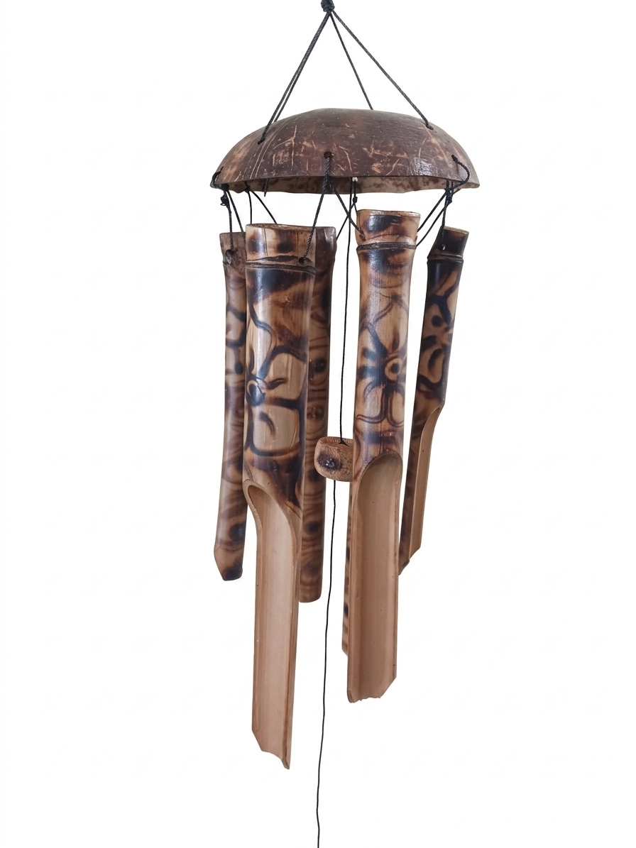 Scacciapensieri Bamboo e Cocco "Dark Bloom" – 36 cm