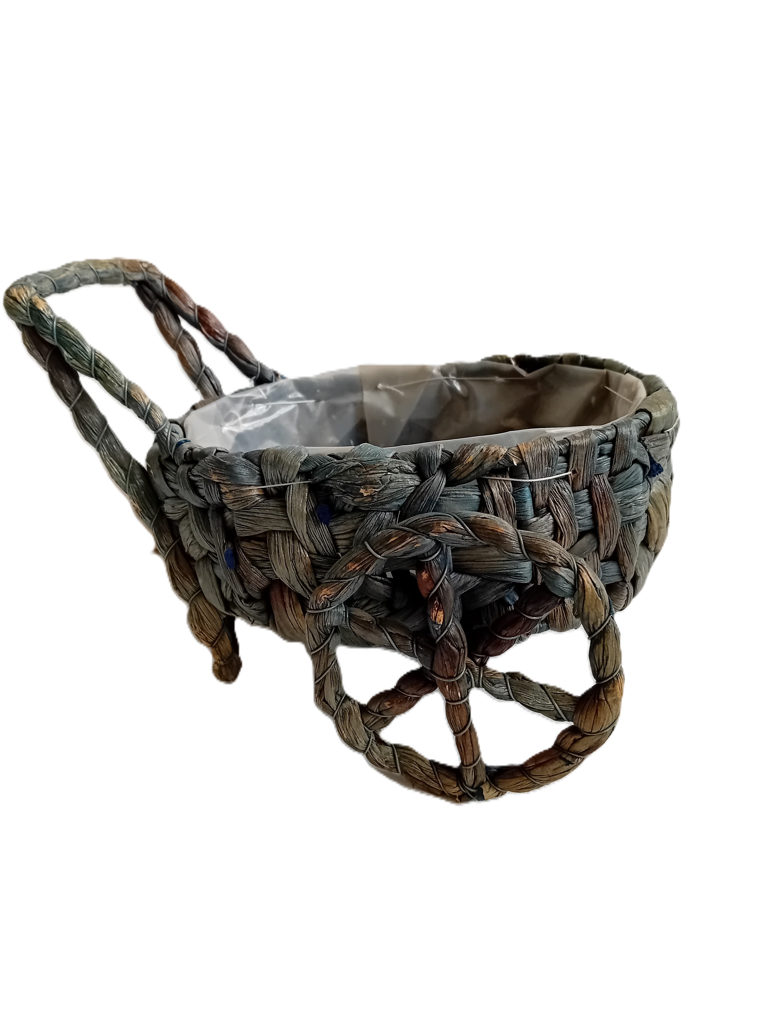 cesto carrettino in banano cm 21x15x15 H