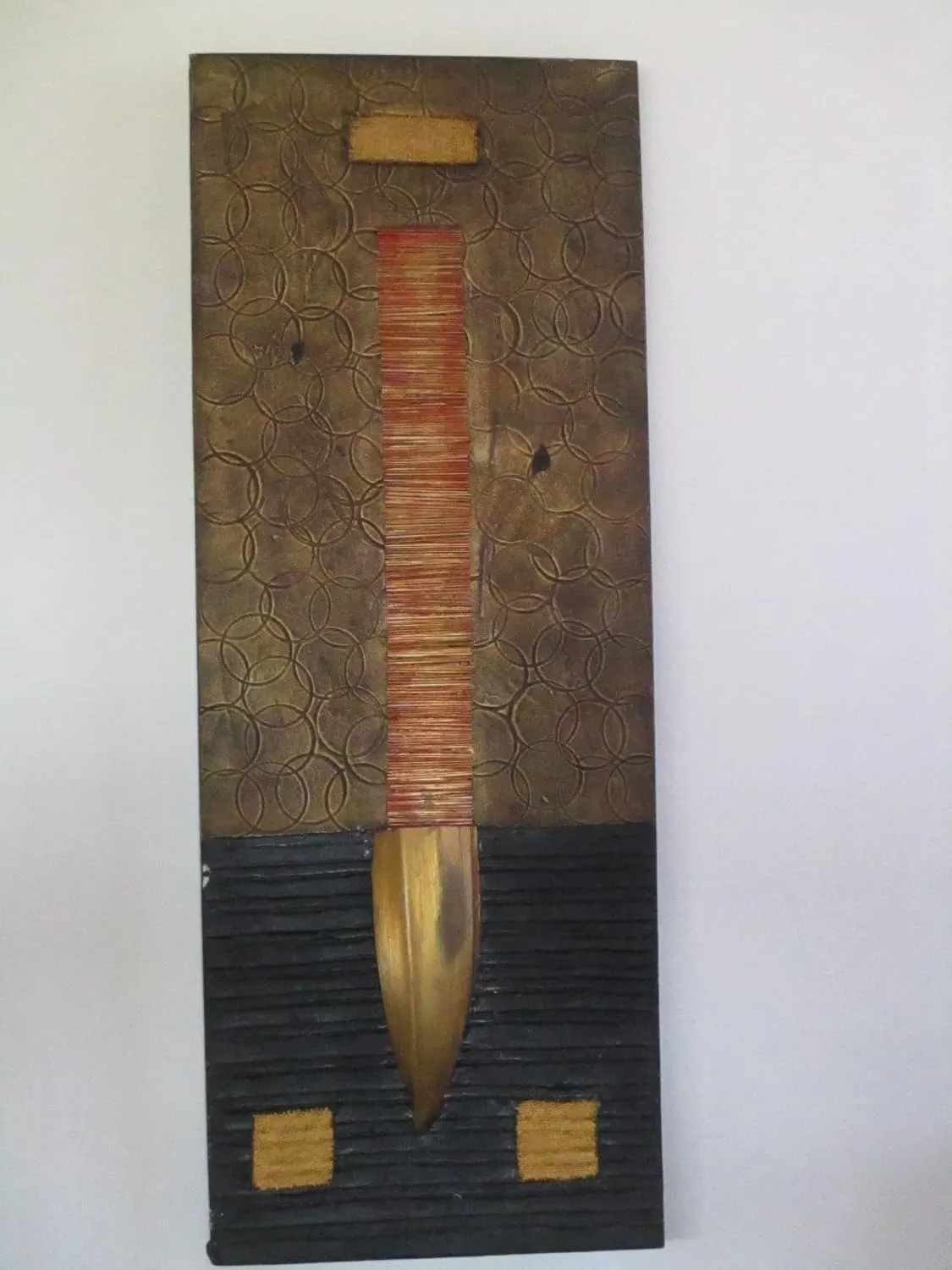 Quadro Etnico Moderno Bali – Pannello Materico "Anima di Bali" 120x45 cm