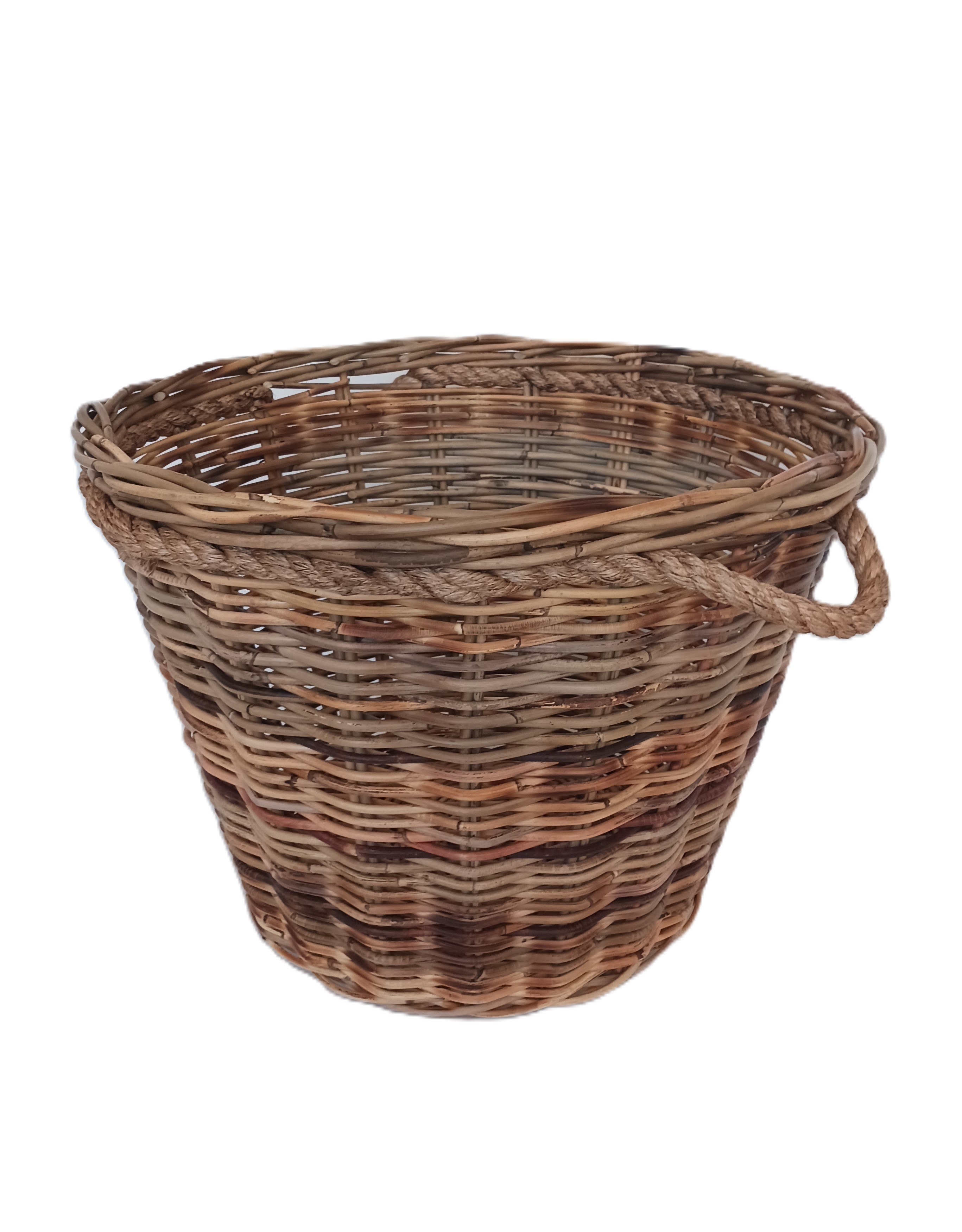 cesto porta legna in giunco  rotondo cm 61x44 H