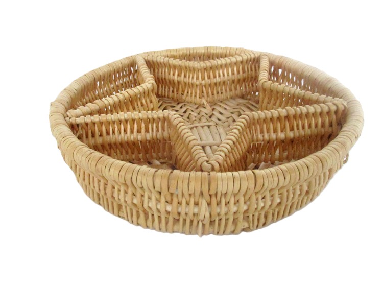 cesto vimini  con scomparti cm 26x6 H