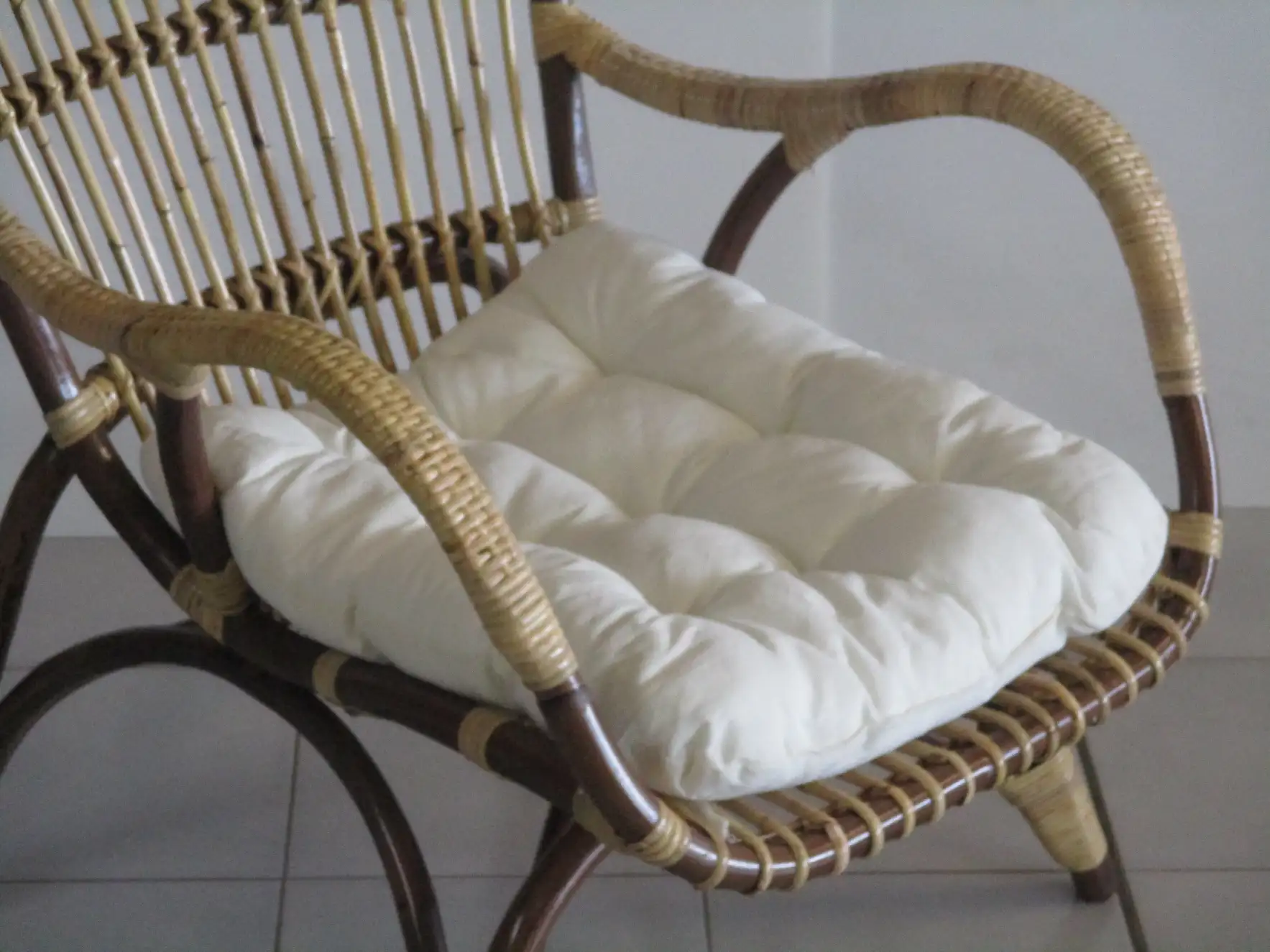 Poltrona in rattan naturale vimini Sparro con canne manao - 5