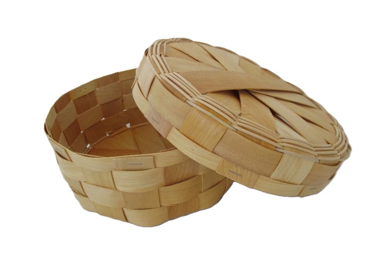 scatola rotonda bambu cm 25x11 H