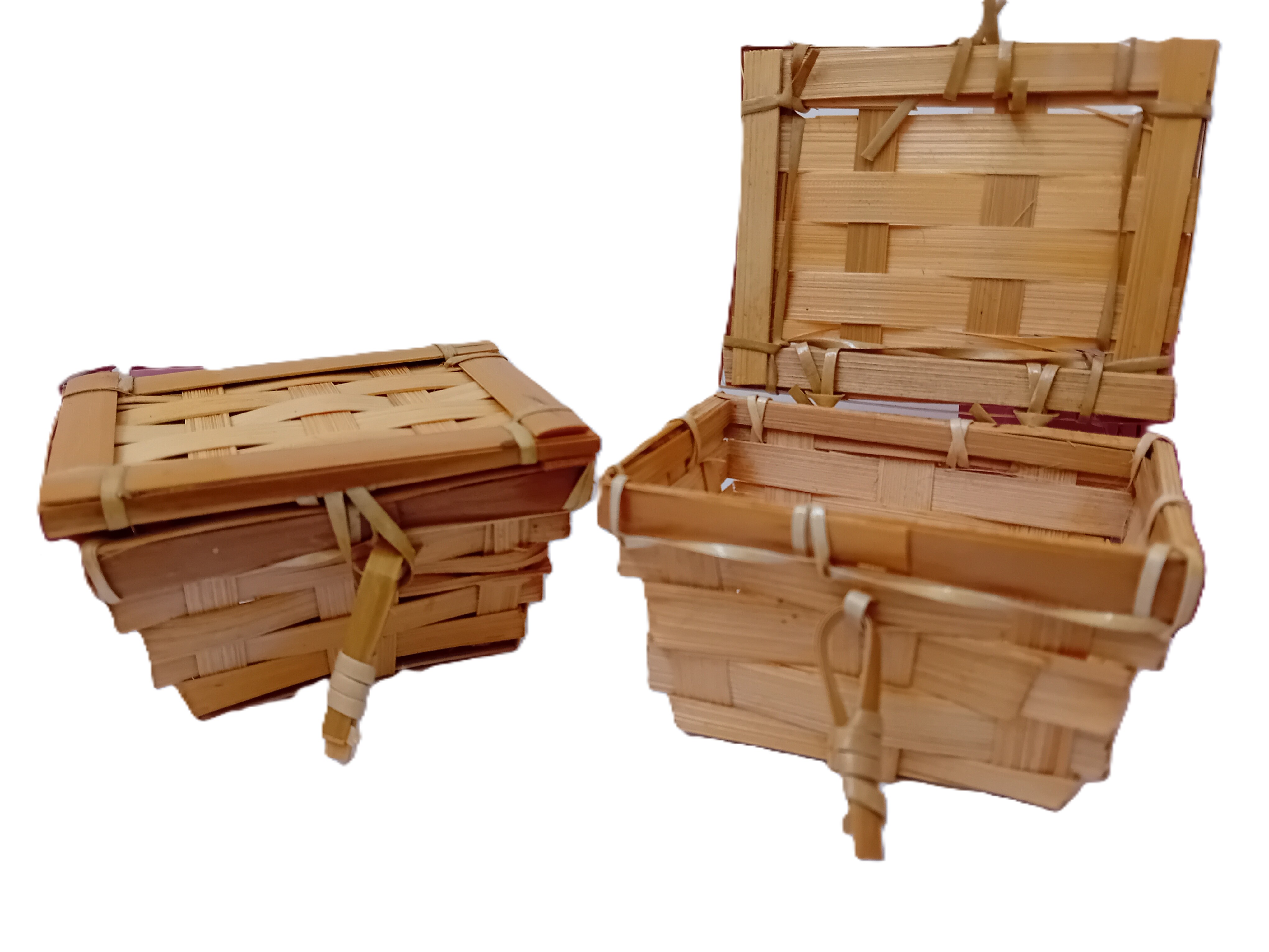 cestino scatolina in bambu cm 9,5x7,5x5,5