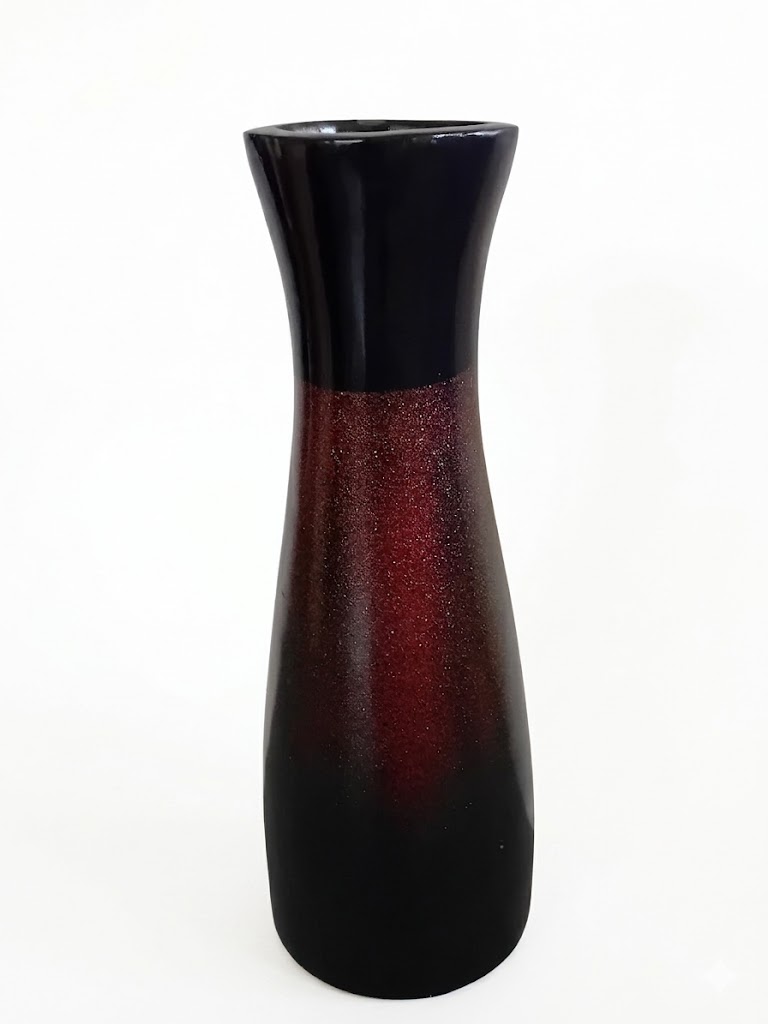 vaso terracotta stilizzato nero cm 75