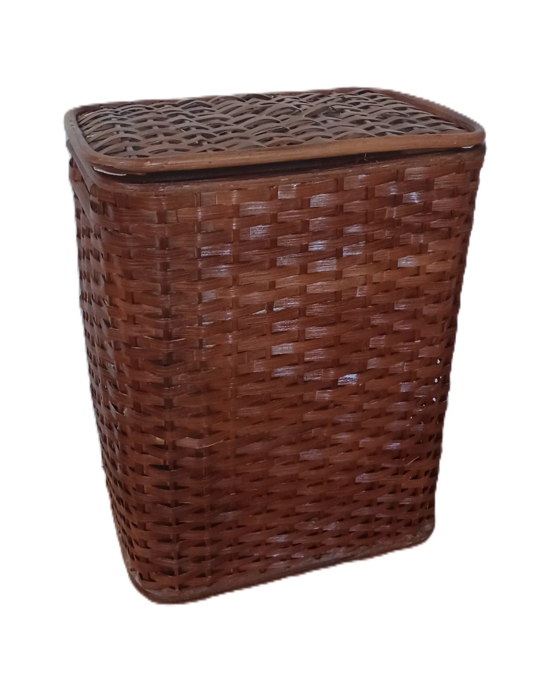 Cesto Portabiancheria in Rattan Cm 37x26x50 H