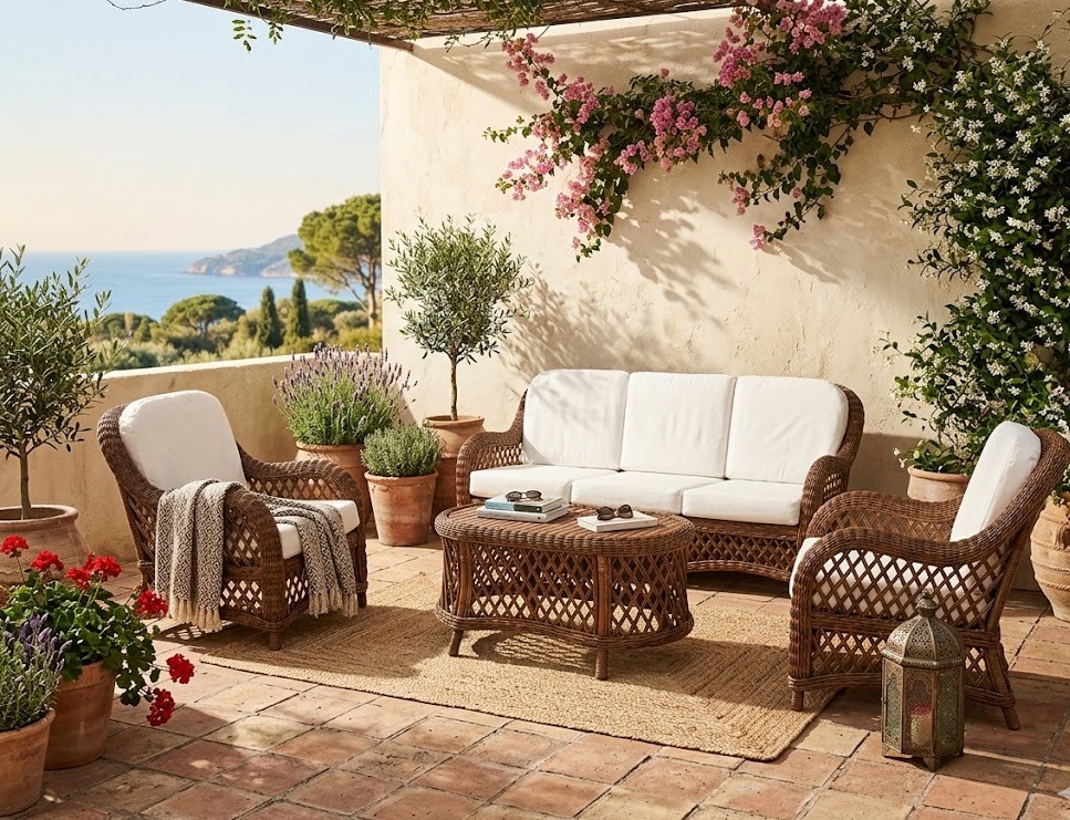 Salotto Crystal Noce 5 posti