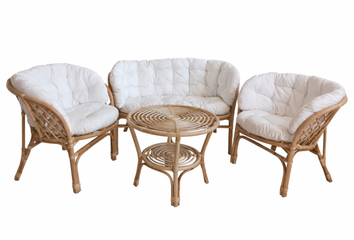 Salotto rattan naturale vimini Bahama Naturale