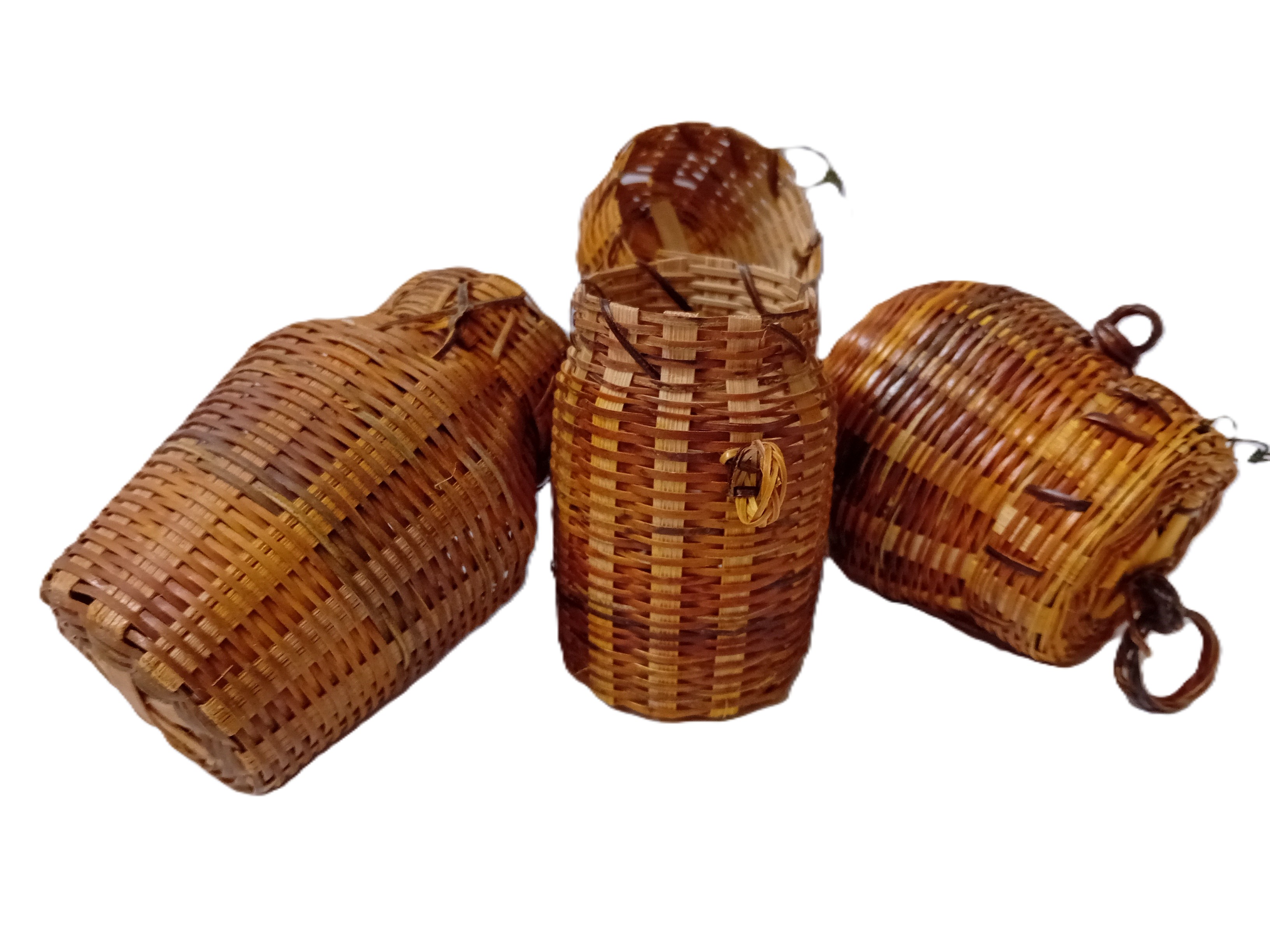 bomboniera in bambu con coperchio assortite