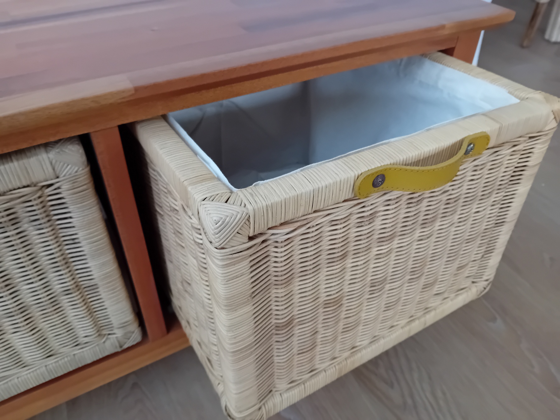 cassettiera midollino magano 2 cassetti