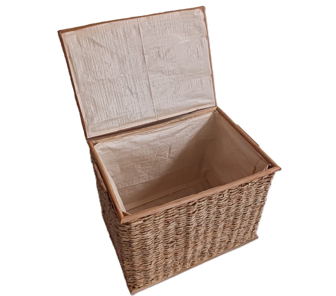 Cesto/Baule Porta Biancheria in Banano Cm 52x36x40 H - 3