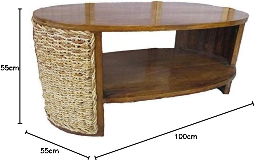 tavolo in banano e teak ovale cm 100x55x50 H art dp/29